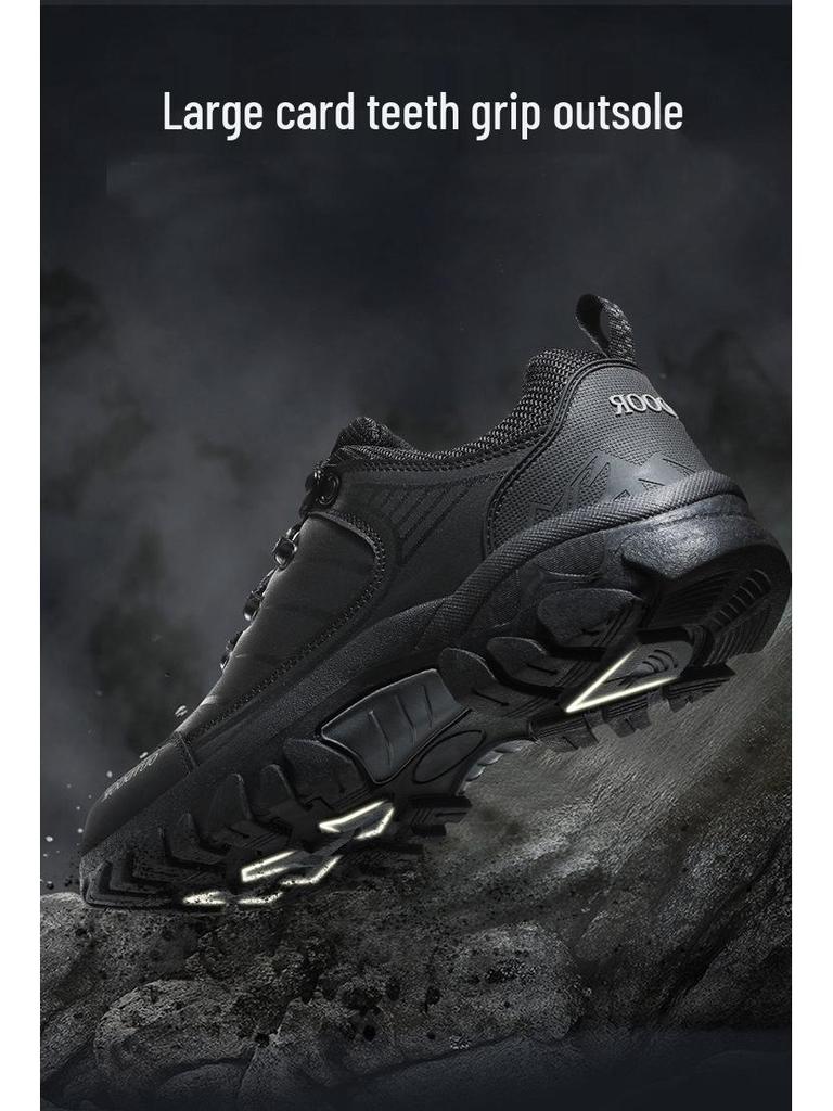 Мужские низкие нескользящие уличные походные ботинки - Универсальные, износостойкие для кемпинга и ходьбы