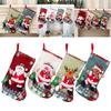 Santa Claus Christmas Socks Snowman Soft Ornaments Stockings Storage Bags Home Decor Gift Holders Christmas Tree Decoration