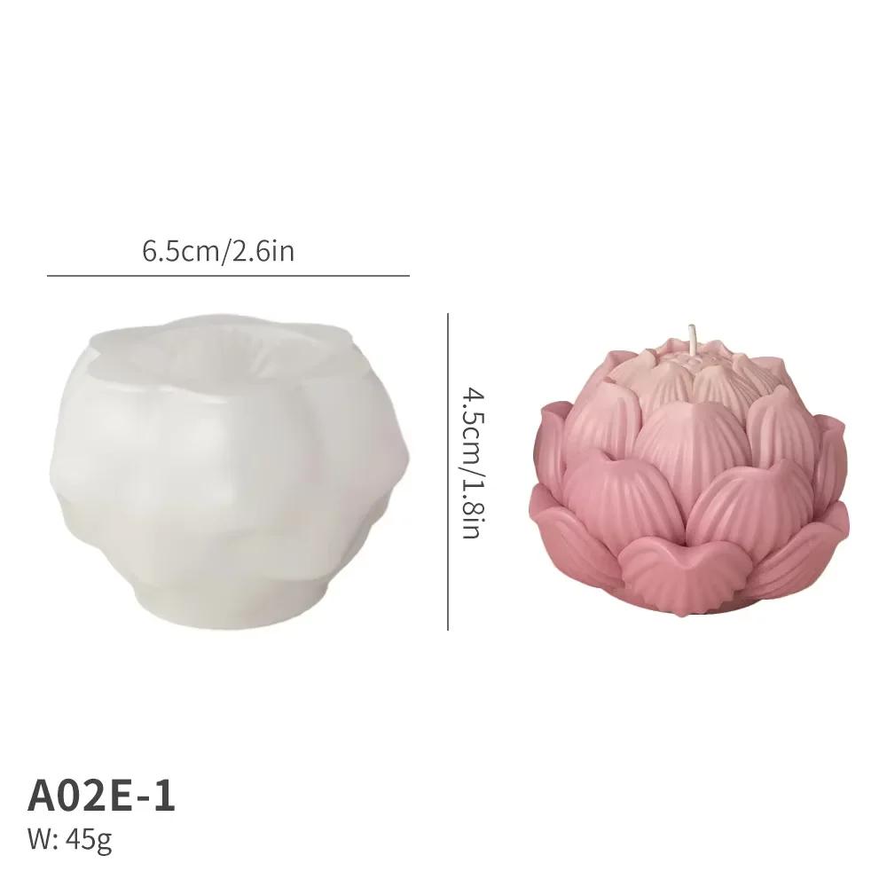 Peony Mousse Cake Silicone Mold Creative DIY Furong Flower Jelly Pastry Silicone Mold Aromatherapy Candle Decoration Mould