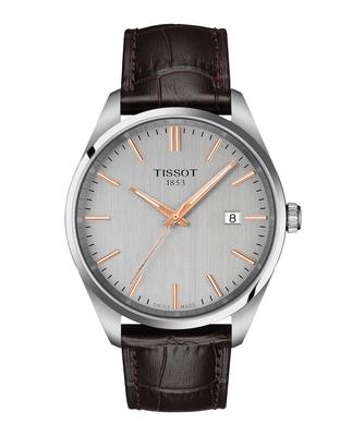 [Tissot] Мужские часы TISSOT PR100 Серебристый циферблат Кожаный ремешок T1504101603100 [Авторизованный импорт]