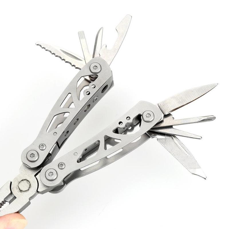 Мини многофункциональные складные плоскогубцы из нержавеющей стали, высококачественные, 6 в 1 с ножом