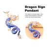 3D мультяшный 2024 год Дракона, кулон, брелок с драконом и инкрустацией стразами, цинк, счастливый китайский