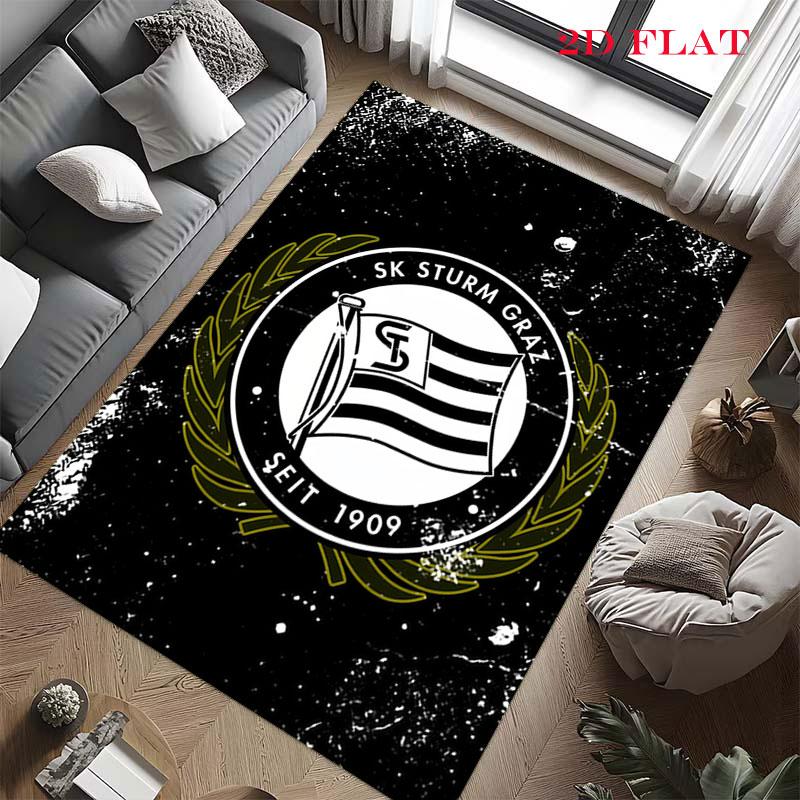 SK Sturm Graz Carpet Rug for Living Room Bedroom Home Sofa Decoration,Kids play Nonslip Floor Mat
