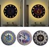 1 Set 5D Special Shaped Diamond Painting Clock Kit DIY Faux Diamond Embroidery Cross Stitch Wall Clock Faux Diamond Art Craft Projects for Kid