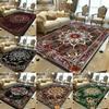 Black Floral Persian Turkish Printed Carpet for Living Room Decor Sofa Area Floor Mat Bedside Area Rug Balcony Kitchen Table Mat
