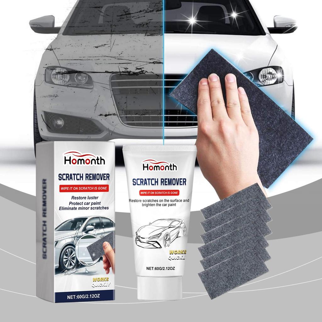 Homonth Nano Flash Fabric Car Scratch Removal Kit-Repair Paint Scratches with Polishing Care Agent