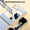 Гальванический кожаный чехол для телефона на шарнирах для Samsung Galaxy Z Flip 5 5G Противоударный жесткий защитный чехол