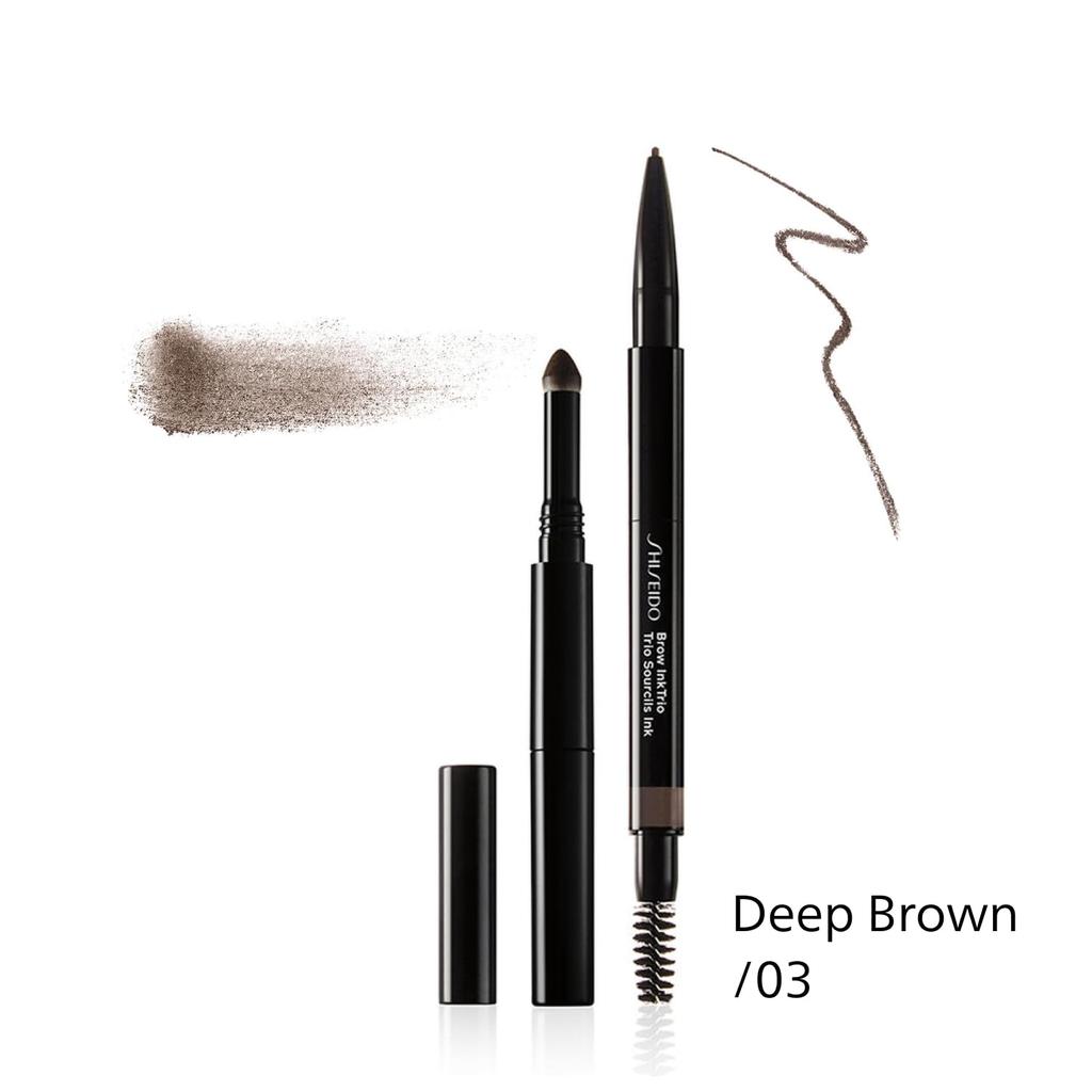 SHISEIDO Makeup Brow Ink Trio 03 Темно-коричневый Бровь Глаз Бровь Тушь для бровей Shiseido 0.06г/0.25г Бровь, Макияж,