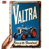 Металлическая жестяная табличка Valtra Трактор Король Поля Тяжелая Фермерская Декорация с Дизайном Трактора в Синем Красном Ретро Агр