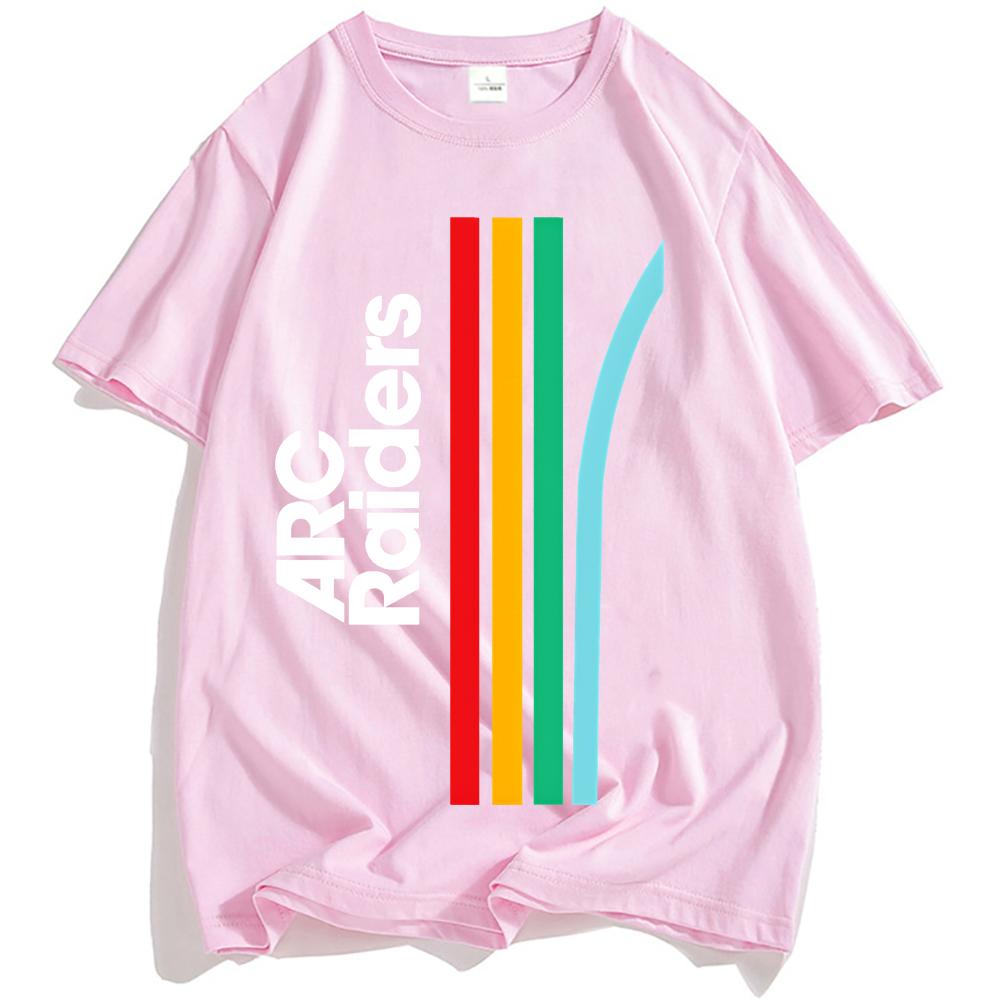 Hot Game ARC Raiders Rainbow Graphic Tshirts Cotton Fashion Loose Men/Women T-shirt Unisex Streetwear O-neck Casual Male Tees