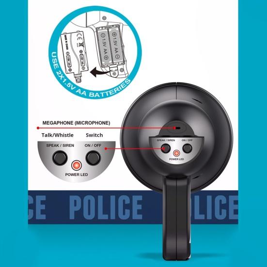 Детский портативный игрушечный мегафон, голосовые режимы оповещения, работающий от батареек, мини-ручной мегафон, детская ролевая игра, громкая игрушка-динамик