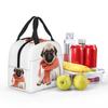 Winter Funny Fawn Pug Funny Dog Lover Insulated Lunch Bag for Women Office Cooler Thermal Food Box Tote Lunch Boxes Container