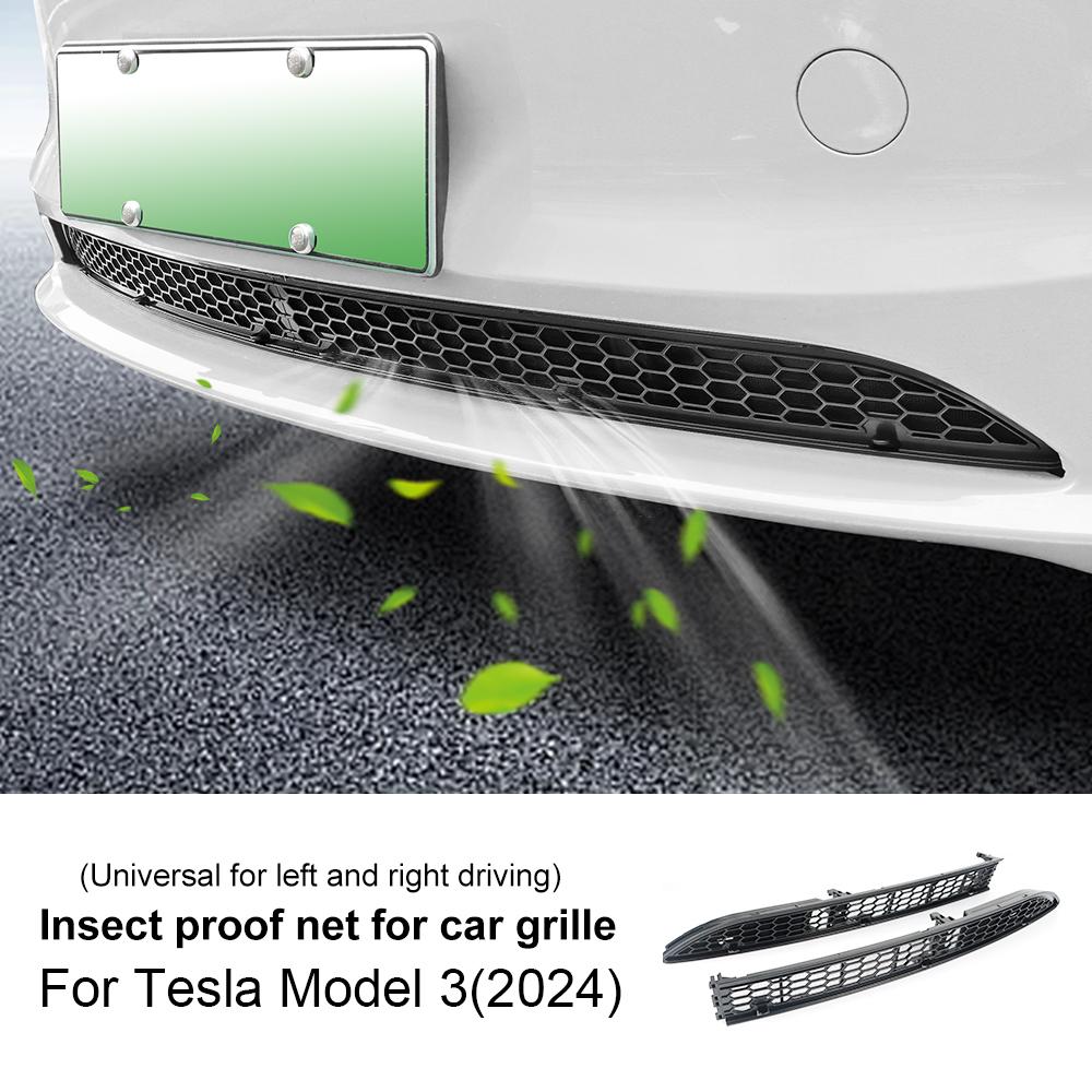 For Tesla Model 3 2024 Model Y Juniper 2025 Front Bumper Grill Mesh Air Inlet Vent Cover Grille Guards Protector Anti-insect Net