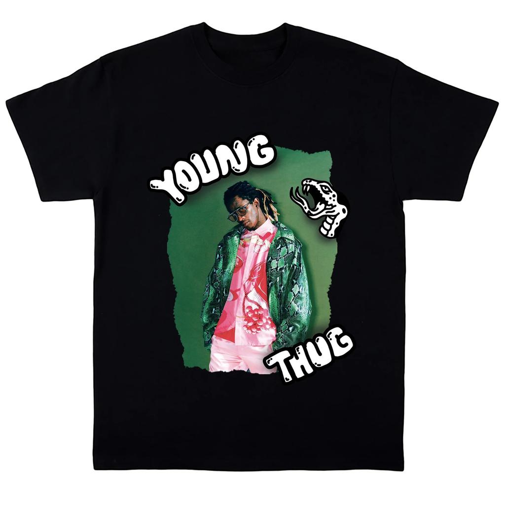 Young Thug Album Tour 100Cotton Shirt Unisex Retro Y2k Hiphop 2026 Summer Unisexs Oneck Short Sleeve Graphics Tshirt Fan Gift