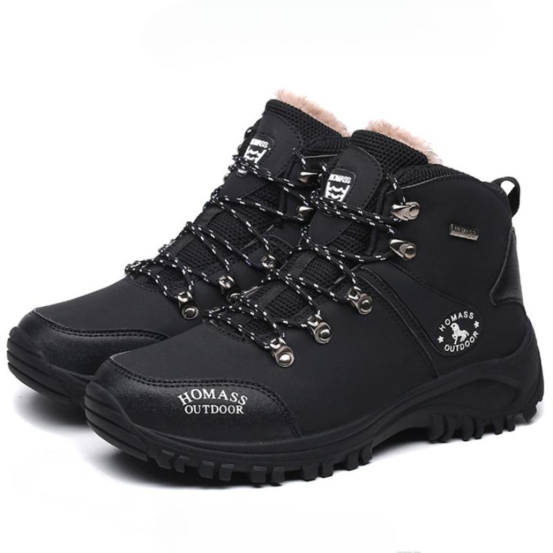 New Trend Men's High-Top Non-Slip Hiking Shoes Hiking Outdoor Wear-Resistant Platform Travel Shoes