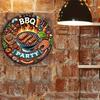 Винтажная металлическая табличка BBQ Grill Настенный декор Для мужской берлоги Гаража Паба