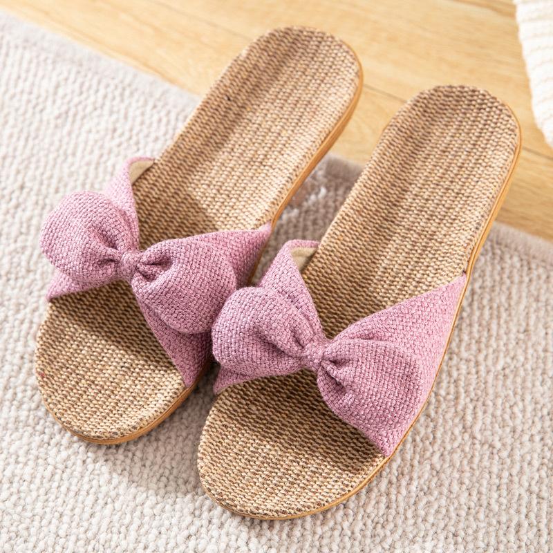 New Cute Fashion Women's Bow Home Slippers