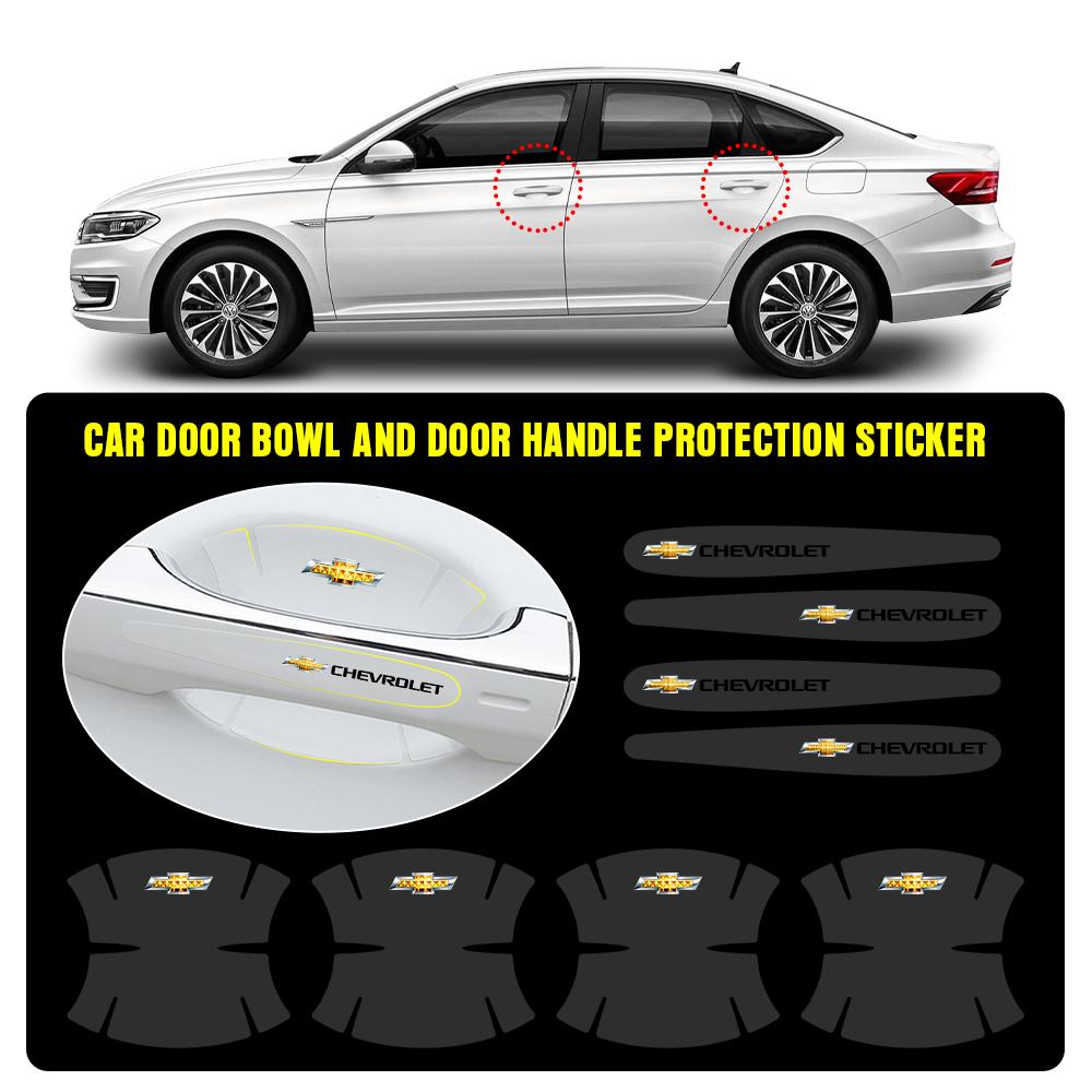 wzpc7 Transparent Car Door Handle Bowl Sticker Anti-collision Strip For Chevrolet Cruze Lacetti Aveo Equinox Impala Camaro Sail Malibu