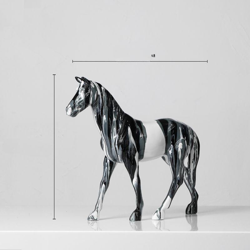 Nordic Light Luxury Horse Ornaments Creative Hunting Living Room Desktop Entrance Office Wine Cabinet Home Decoration Gift