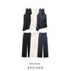 Kaslead New Women Clothes Western Style Silk Satin Texture Hanging Neck Top Trousers 2754253 2706253