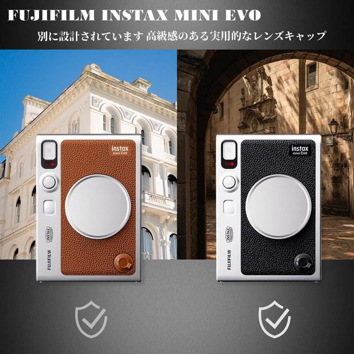 Rieibi Instax Mini Evo Lens Protection Accessories [Screen Glass Film + Lens Film + Lens Cap] Anti-Drop Strap Included, Dustproof,