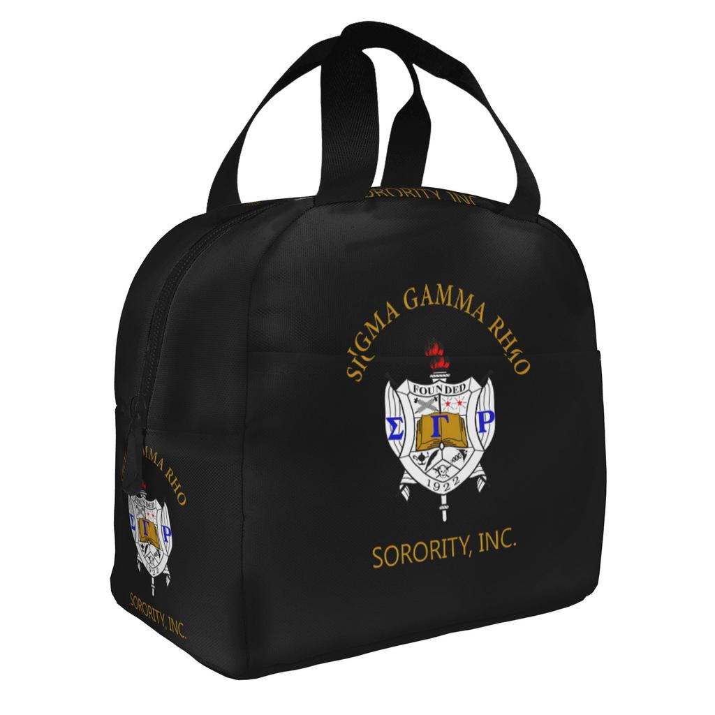 SGRHO1922 Sigma Gamma Rho Insulated Lunch Bag for School Office African American Sorority Portable Cooler Thermal Bento Box