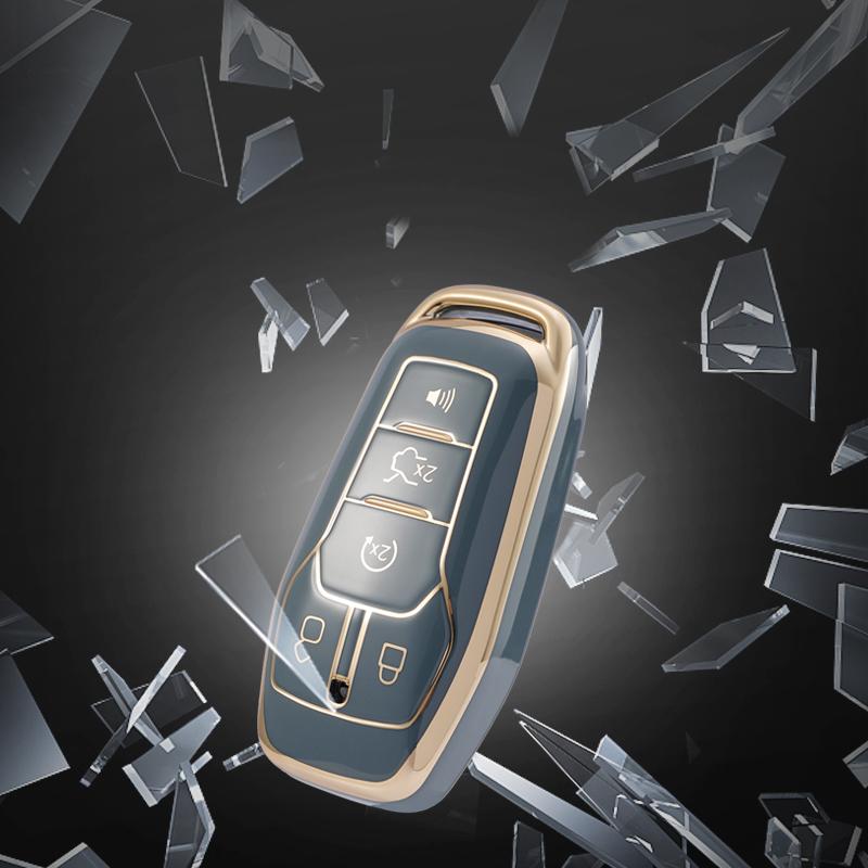 Мягкий чехол для ключей из ТПУ для Ford Fusion Mondeo Mustang F-150 Explorer Edge 2015 2016 2017 2018 автомобильные аксессуары