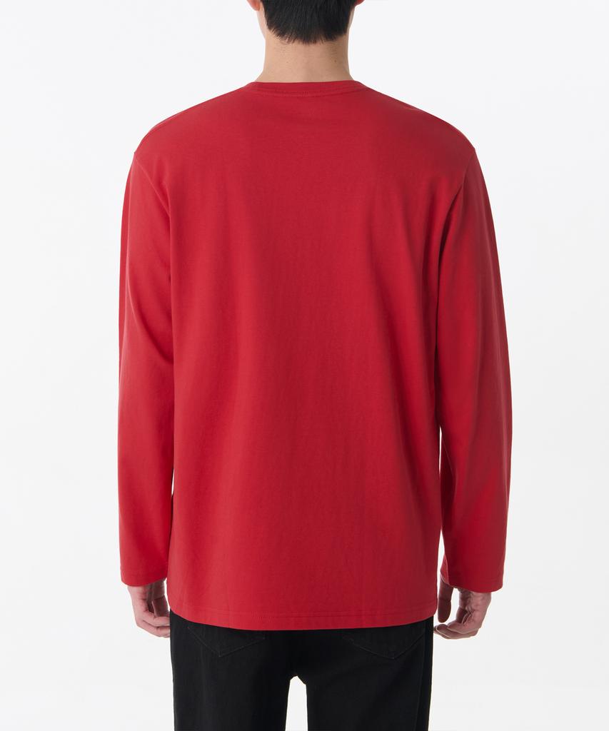 MUSINSA STANDARD Basic Long Sleeve T-Shirt [Red]