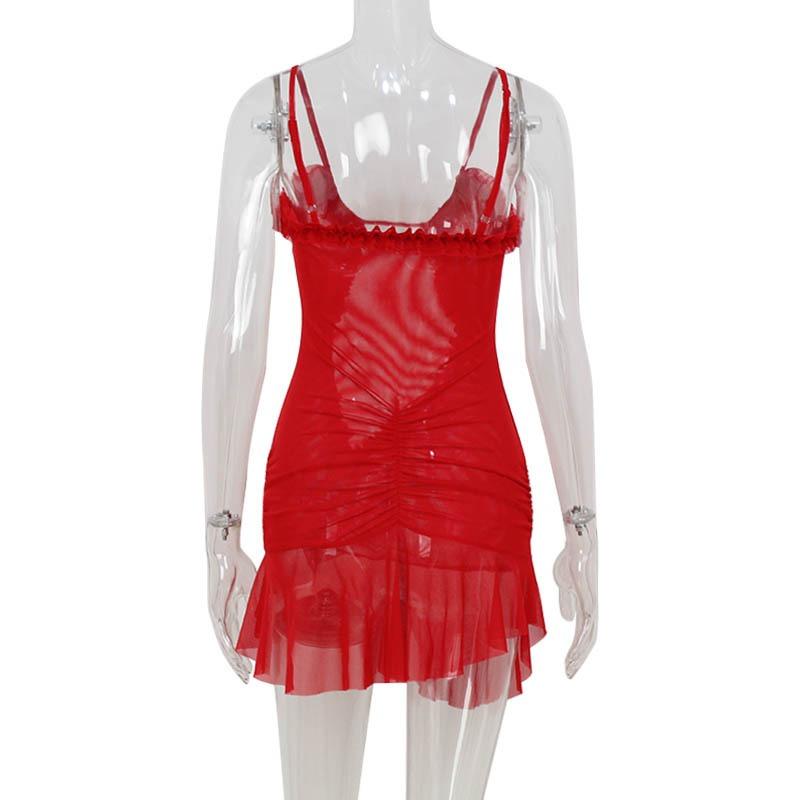 Женское сексуальное плиссированное кружевное платье Spice Girls с бретельками через шею