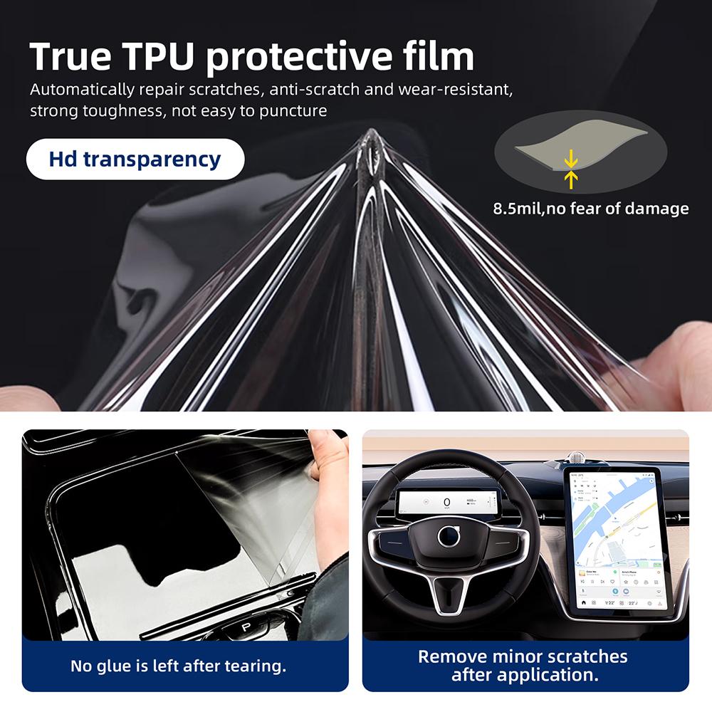 For Volvo EX90 2025 Polestar 3 Car Central Control Navigation Instrument Display Screen Protective Film Interior Sticker TPU PPF