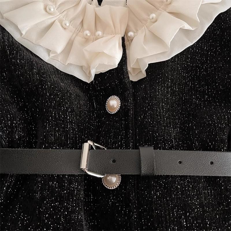 Girls Casual Dresses Girl Autumn Winter Long Sleeved Baby Princess Childrens Clothing Button Fashion Simple