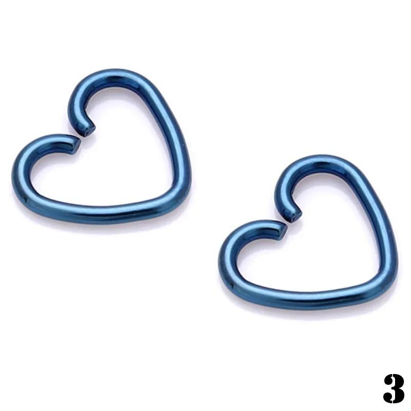 1 Pair Titanium Steel Nose Studs Lip Heart-shaped Ear Star Body Piercing Fashion Accessory Creative Gift Fashion Modern Earrings