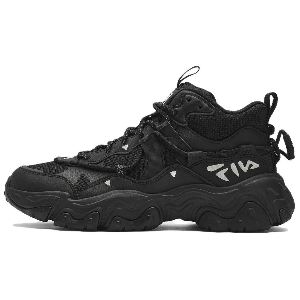 Fila Fluid 5 Cat Paw 5.0 Mid Fabric Synthetic Leather Fifth Generation Trendy Versatile Low-Top Casual Shoes Men Sneaker Black F12M412116FBK
