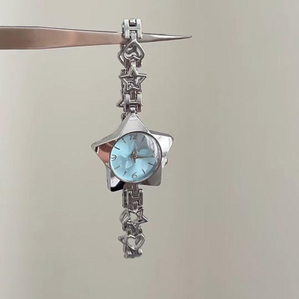 Zinc Zinc Zinc Alloy Star Watch Y2k Charm Chain Watches Luxury Star Shape Bracelet Decoration