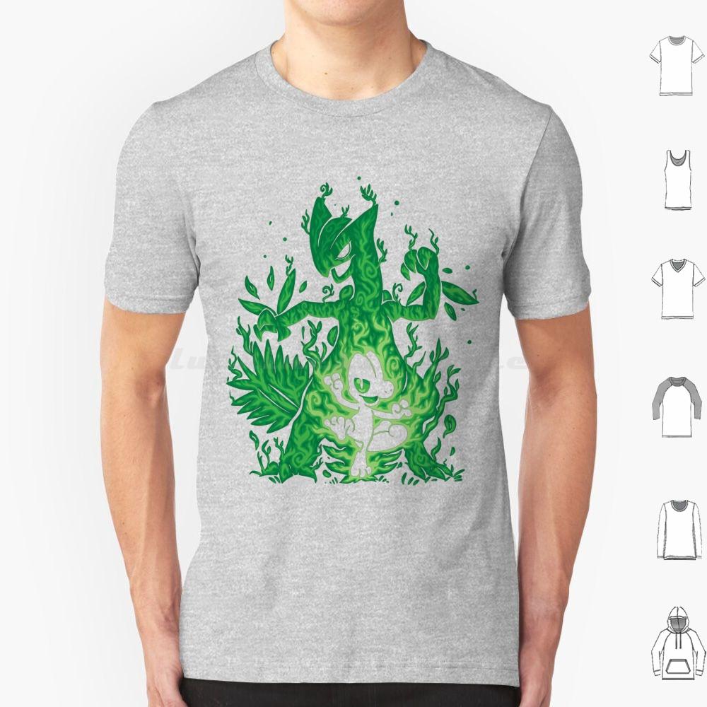 Silhouette : Grass Lizard Evolution T Shirt Big Size 100% Cotton Silhouette Evolution Generation 3 Pókèmón P ? K ? Chü Tr ? ? ?