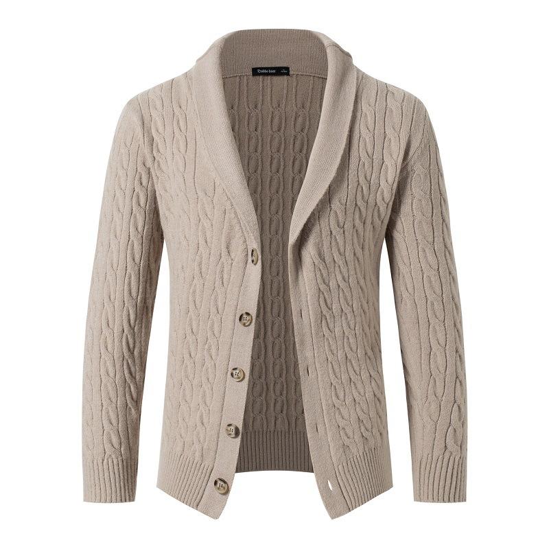 Autumn/Winter 2024 Men's Sweater Casual Single-Breasted Sweater With Lapel Men's Cardigan