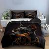 Doberman wearing sunglasses, chain. Bedding sets Duvet cover sets Duvet covers Pillowcases(1 * Duvet Cover 2 * Pillowcases without duvet insert)