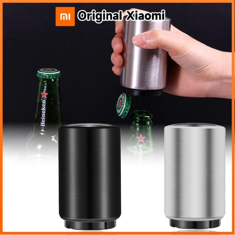 Xiaomi Автоматический открыватель для бутылок из нержавеющей стали, набор, магнитный держатель для крышек, пружинный, для использования одной рукой, кухонный гаджет, подарок для любителей пива
