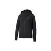 Puma Solid Color Logo Casual Knit Hooded Jacket Women Jackets Black 522780-01