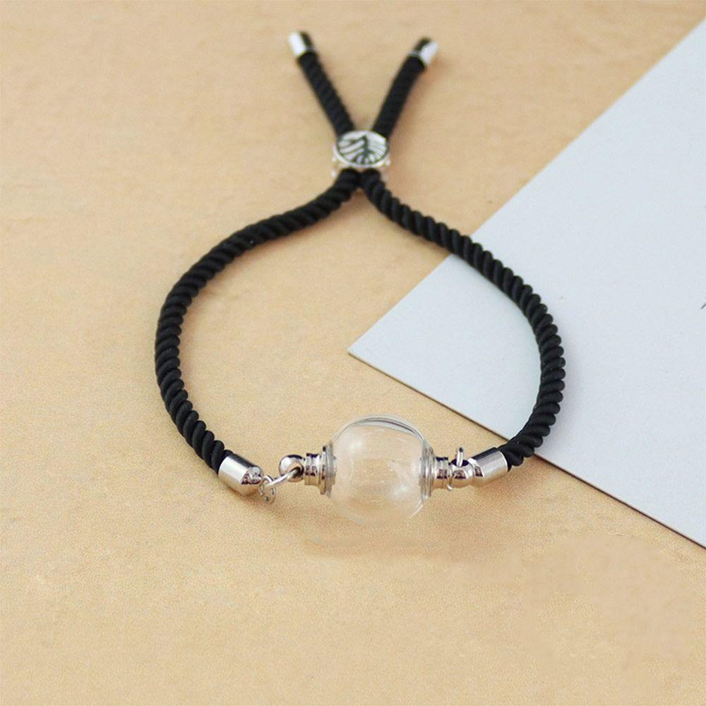 DIY Wishing Bottle Bracelet Multicolor Curve Cube Pendant Gift Vial Cord Bracelet