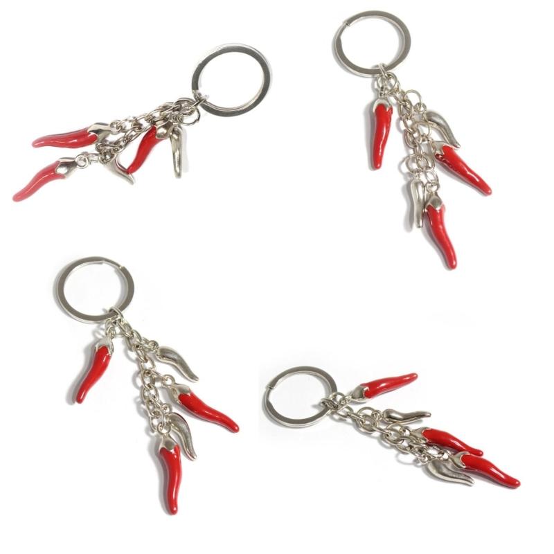Chili Pendant Keyring Pepper Shaped Keychain Ornament Stylish Bag Embellishment