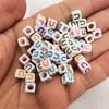 100 Pcs/lot Acrylic Beads Letter Bead Jewelry Finding For DIY Necklace Bracelet 6mm Fashion Wholesale High-quality New