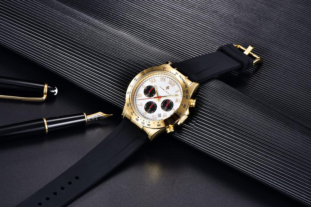 Часы AKNIGHT, модные популярные кварцевые часы с мягким силиконовым ремешком, хронографом, легко читаемыми светящимися аналоговыми наручными часами, водонепроницаемыми, с датой для мужчин, японские