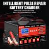 Automatic Stop 12V 24V 600A Multiple Protection Digital LCD Display Intelligent Pulse Repair Car Battery Charger Voltage Temperature Detection
