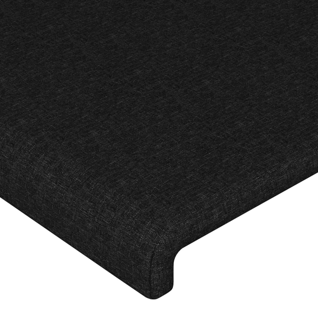 vidaXL Kopfteile Schwarz 160x5x78/88 cm Stoff
