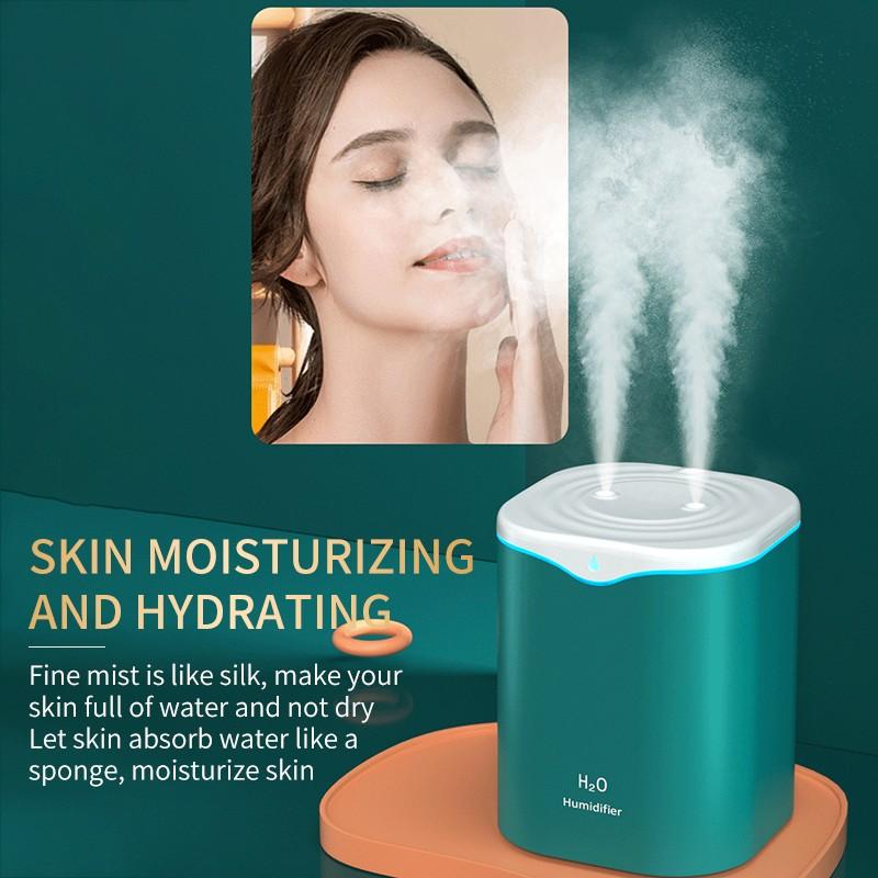2000 мл USB увлажнитель с двойным/одинарным распылением, бытовой увлажнитель большой емкости, увлажнитель воздуха, диффузор эфирного масла, генератор тумана