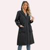 Waterproof Jacket Women Hooded Trench Fashion Outdoor Windbreaker Coat Loose Striped Lining Drawstring Long Blazer Autumn Winter