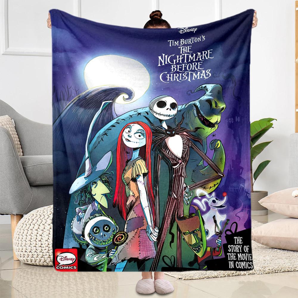 Christmas Nightmare Blanket Soft Warm Cozy Suitable for Couch Sofa Picnics for All Occasions Warmthful Decor Ideal Gift For Birthday Valentine'S Day