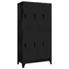 VidaXL Locker Cabinet Filing Cabinet Storage Furniture for Sports Equipment Cleaning Products Interior Office Black 339798