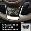 For Subaru Forester 2019-2022 Subaru XV 2018-2022 Outback 2018-2020 1x Car Steering Wheel Carbon Fiber Decorative Cover Panel
